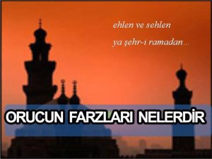 Orucun farzları